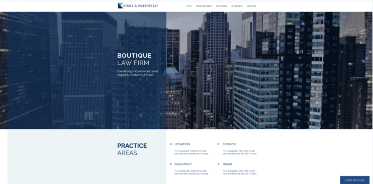 Law Firm website template on Wix